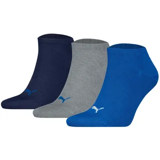 Puma Sneakersocken 3er Pack Blau/Grau 43-46