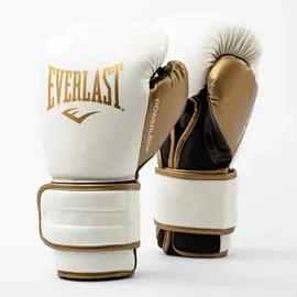 EVERLAST Powerlock 2r Kunstleder-boxhandschuhe - White / Gold - 14 oz