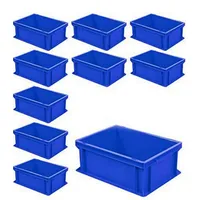 BRB-Lagertechnik BRB 10x Euro-Stapelbehälter mit 2 Griffleisten, LxBxH 400x300x170