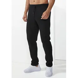 Sweathose BRUNO BANANI, Herren, Gr. XL (56/58), N-Gr, schwarz, Piquu00e9, Obermaterial: 65% Polyester, 35% Baumwolle, unifarben, Basic, bequem lang, Hosen, Jogginghose aus schöner Strukturware