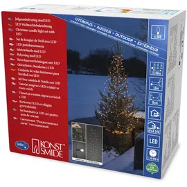 Konstsmide LED Baummantel mit Ring Ø 17 mit Globes 8 Stränge a 70 Dioden