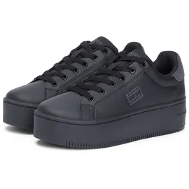 Tommy Hilfiger Tommy Jeans Damen Flatform Sneaker Essential Low Top, Schwarz (Black), 38