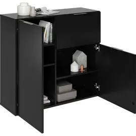 FMD Kommode Dark 89,1 x 79,8 x 31,7 cm Schwarz