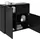 FMD Kommode Dark 89,1 x 79,8 x 31,7 cm Schwarz