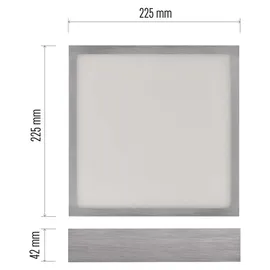 EMOS LED Panel 21 W 1900 lm quadratisch Silber