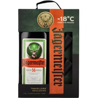 Jägermeister TRAVELLERS' EXCLUSIVE 35% Vol. 1,75l in Geschenkbox mit 2 Shotgläsern und Dosierpumpe