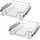 Tectake tectake® Teleskopschublade, verchromt, verstellbare Breite, einfache Montage