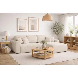 kaiser möbel Ecksofa, Beige, Holz, L-Form, 250x142 cm, Wohnzimmer, Sofas & Couches, Wohnlandschaften, Ecksofas