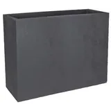 Eda Kunststoff-Blumenkasten Basalt Loft L, rechteckig, anthrazit, ca. B78,5/H60/T29,5 cm