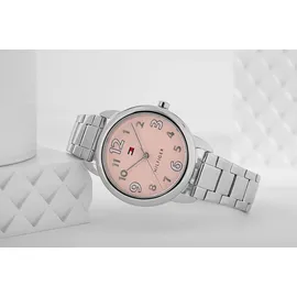 Tommy Hilfiger Uhr mit DREI-Zeiger-Quarzwerkfür die Jugend mit Silbernes Edelstahlarmband - 1720045