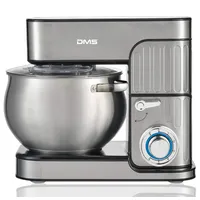 DMS® Küchenmaschine Rührmaschine Knetmaschine Edelstahl Küchenmaschine Teigkneter Edelstahlschüssel Spritzschutz 6-stufige Geschwindigkeit 8.5 Liter, 2350 Watt max. KM-2350