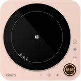 Ciarra Einzel-Induktionskochplatte Induktionskochfeld 1 Platte 2000W Einzelkochplatte Touch-Control - Rosa