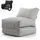 mokebo Outdoor Sitzsack mit Schutzhülle 'Der Summerdream' Made in Germany, Bean Bag mit Füllung für Indoor & Outdoor, Gartenliege, Outdoorkissen, Relaxliege für Kinder & Erwachsene, Liege in Lichtgrau