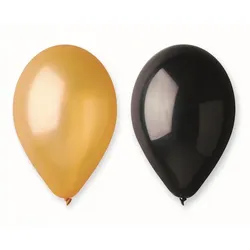 Beauty and Charm 5er Set Luftballons 30 cm - schwarz und gold
