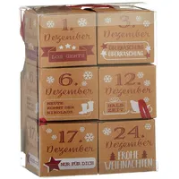 schenken-24 Adventskalender zum selbst Befüllen/wählbare Designs/Weihnachtskalender/Kinder/Filz/Häuser/Nikolaus, Adventsk. zum Befüllen:Adventskalender Päckchen, Anzahl:1er Einzel