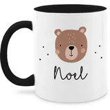 Tasse Tassen 325ml - Süßer Bär I Bären I Bärenmotiv I Bear - 325 ml - Schwarz - bären-tasse teddy personalisierte bärchen name geschenke tiere kind personalisierter und tier