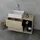 ML-Design Waschbeckenunterschrank Hängend Braun-Schwarz 100x60x45,5 cm,
