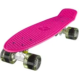 Ridge Retro Skateboard Mini Cruiser, rosa/klar grün, 22 Zoll