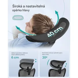 Songmics Bürostuhl Polyester Schwarz