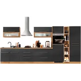 kochstation Küchenzeile KS-Wien 430 cm schwarz