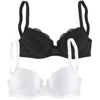PETITE FLEUR Balconnet-BH Damen weiß+schwarz Gr.75C