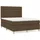 vidaXL Boxspringbett mit Matratze Dunkelbraun 140x200 cm Stoff
