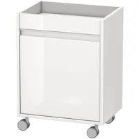 Duravit Ketho Rollcontainer Tür links, weiß hochglanz