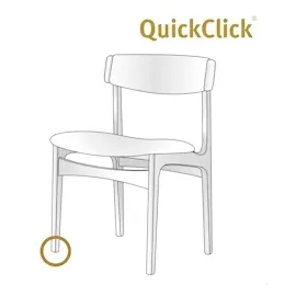 QuickClick Wagner QuickClick® Filzgleiter Möbelgleiter Stuhlgleiter Ersatz - 8er-Set Ersatzgleiter austauschbar ersetzbar - Filz robust Natural - Durchmesser Ø 25 mm - für Basis Ø 25 mm - Made in DE - 15802800