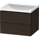 Duravit „L-Cube“ c-shaped Badmöbel-Set 600mm nussbaum gebürstet × nussbaum gebürstet