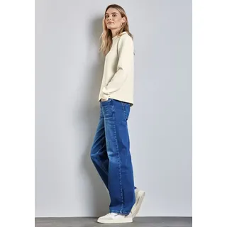 STREET ONE Damen A322589 Silk-Look Shirt, Lucid White, 36 EU