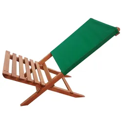Erst-Holz Klappstuhl Strandstuhl Anglerstuhl Gartenstuhl Stuhl zum Zusammenstecken grüner Bezug V-10-352