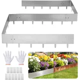 Vevor Rasenkante 100 x 23 cm 10 Stück Silber