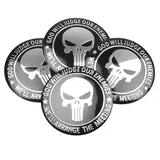 4 Pcs Silber Schädel Nabenkappen Schädel Radnabendeckel Felgendeckel Kompatibel mit Nabendeckel 56mm
