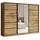 masseno Schwebetürenschrank PINA 235 x 205 x 58 cm Braun