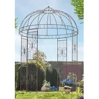Dekoleidenschaft Metall-Pavillon „Romance“ im Antik-Stil, 2x3 m, Vintage Gartendeko,