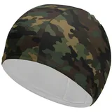 Badekappe, Stoff, Camouflage-Muster, Badekappe für kurzes, langes Haar, um das Haar trocken zu halten, wasserdichte Badekappen für Damen und Herren, dehnbar, bequem, Duschhaube, rutschfester Poolhut