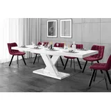 Design Esstisch Tisch HEN-111 Hochglanz ausziehbar 160 bis 256 cm