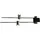 Licht-Idee Lichtidee 1 x Stabspot Lampenhalter für Seilsystem 125mm schwarz 12 Volt Led oder Halogen Seilspots Seilsystem