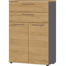 GERMANIA Aktenschrank Agenda Home, 4233-564 grafit, grandson-eiche 1 Fachboden 80,0 x 40,0 x 120,0 cm