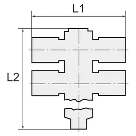 Riegler T-Mehrfachverteiler 4-fach »click-clock«, drehbar, G 1/4 a. Ã ̃10mm