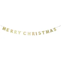 Riffelmacher & Weinberger Deko-Schriftzug Glitzer Holz Girlande 190 x 10 cm Goldfarben