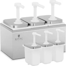 Royal Catering Saucenspender 3 Pumpen 3 x 2 L