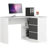 akord furniture factory AKORD B16 rechts Weiß Front Graphitgrau B124 x H77 x T85 cm