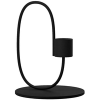 Cooee Design Swoop Black kerzenhalter, Edelstahl, Schwarz, 10 cm