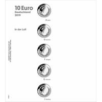 Lindner 1110-1 Vordruckblatt karat für 10€-Sammlermünzen mit Polymerring: Deutsc
