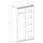 masseno Schwebetürenschrank BETTINA 120 x 210 x 61 cm Schwarz