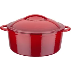 GSW Kochtopf »Red Shadow«, Gusseisen, Dunstzapfen im Deckel zum Garen im eigenen Saft, Induktion, Ø 24 cm GSW rot-schattiert
