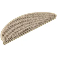 VidaXL Treppenmatten Selbstklebend Sisal 15 Stk. 56x17x3cm Dunkelbeige