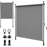 VOUNOT Klemmmarkise 120 x 310 cm grau