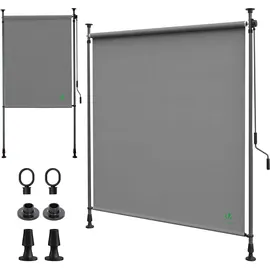 VOUNOT Klemmmarkise 120 x 310 cm grau